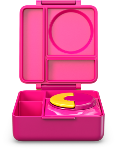 OmieBox - Hot and Cold Bento Box- Pink Berry