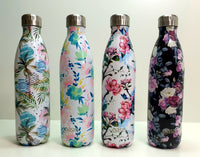 Oasis 750ml Stainless Steel Double Insulated Water Bottle Floral Botanical Range